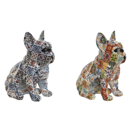 Decorative Figure Home ESPRIT Multicolour Dog Mediterranean 10 x 13 x 16 cm (2 Units)