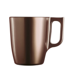 Mug Luminarc Flashy Brown 250 ml Glass (6 Units)