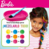 Hair Dressing Set Barbie Rainbow Tie 15,5 x 10,5 x 2,5 cm Hair with highlights Multicolour