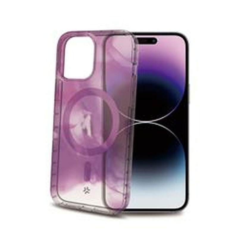 Mobile cover Celly iPhone 15 Pro Max Purple Transparent