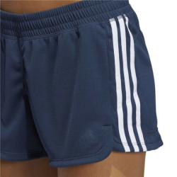 Sports Shorts for Women Adidas Knit Pacer 3 Stripes Dark blue Lady