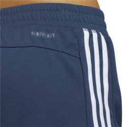 Sports Shorts for Women Adidas Knit Pacer 3 Stripes Dark blue Lady