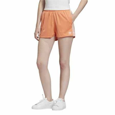 Sports Shorts for Women Adidas  3 Stripes  Orange