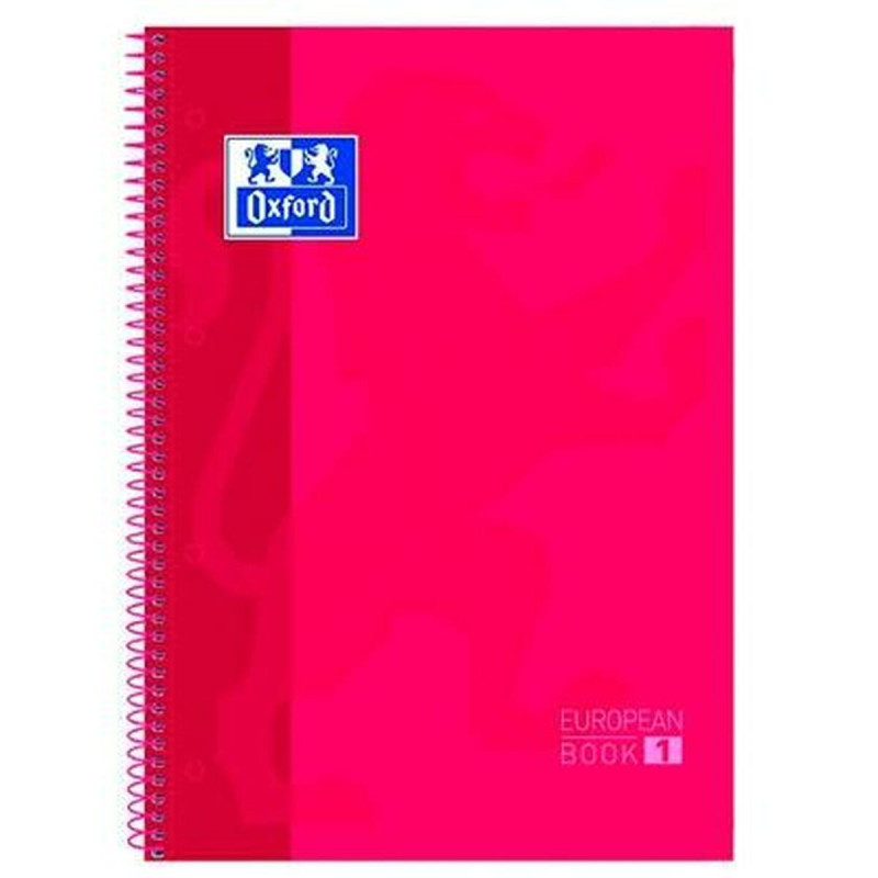 Notebook Oxford European Book Red A4 5 Pieces