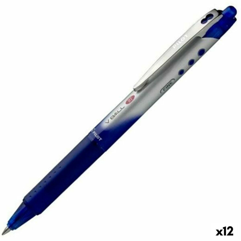 Roller Pen Pilot V-BALL 07 RT 0,7 mm Blue 0,5 mm (12 Units)