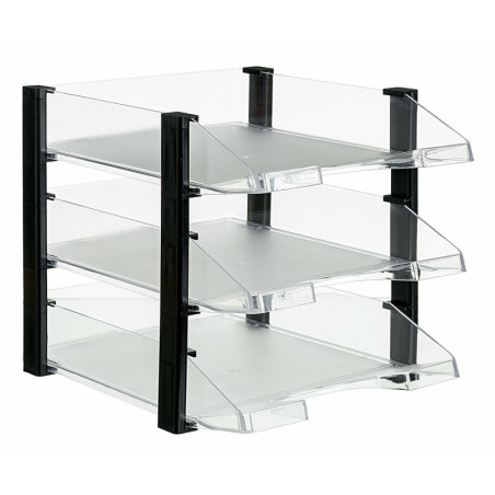 Set of organiser trays Archivo 2000 Transparent Din A4 35 x 28,5 x 28 cm