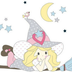 Cot Quilt Cover Cool Kids Witch 100 x 120 + 20 cm