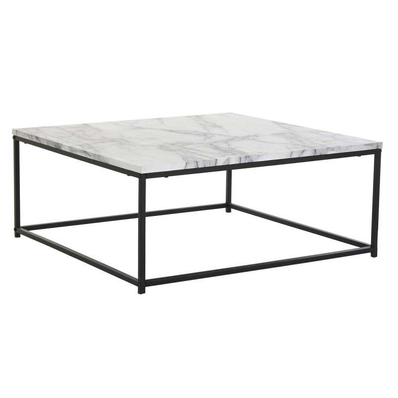 Centre Table DKD Home Decor White Black Metal MDF Wood 80 x 80 x 34 cm