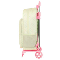 School Rucksack with Wheels Glow Lab Magic flow Beige 30 x 46 x 14 cm