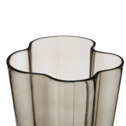 Vase Grey Crystal 15,5 x 15 x 25 cm