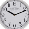 Wall Clock White Wood Crystal 22 x 22 x 4,5 cm