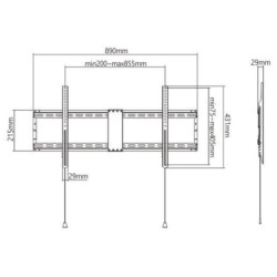 Wall Bracket GEMBIRD WM-90F-01 43" 90"