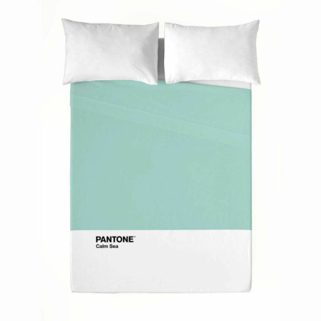 Top sheet Pantone Calm Sea 160 x 270 cm (Single)