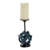 Candleholder DKD Home Decor 8424001723041 Crystal Blue Metal 13 x 13 x 25 cm