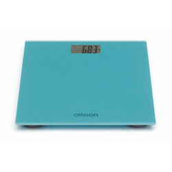 Digital Bathroom Scales Omron 29 x 27 x 2,2 cm Blue Glass