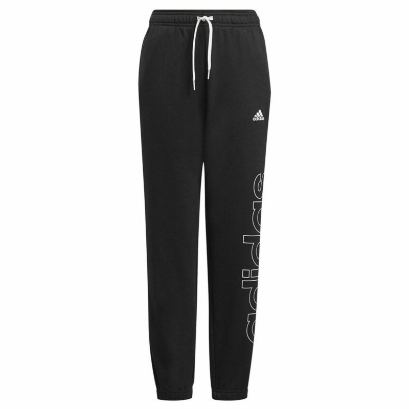 Children's Tracksuit Bottoms Adidas Essentials French Terry Black