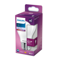 Spherical LED Light Bulb Philips Equivalent E27 60 W E (4000 K)