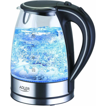 Kettle Adler AD 1225 Black Grey Plastic 2200 W 1,7 L