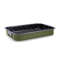 Roasting Tin Quid Naturalia Grille Green Metal 42 x 30,5 x 6,3 cm