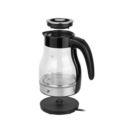 Kettle Lafe CEG017 Black Translucent Glass Plastic 2200 W 1,7 L