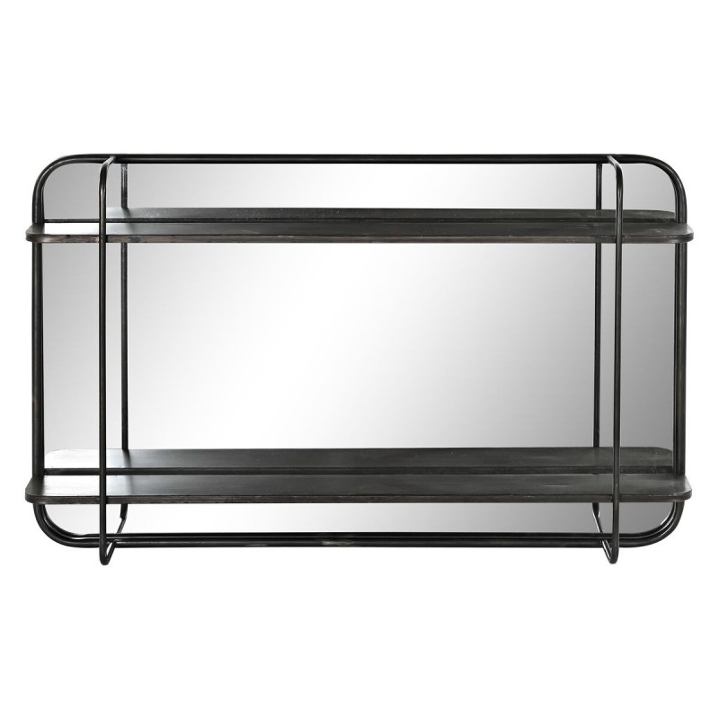 Wall mirror DKD Home Decor Black Metal (80 x 12 x 50 cm)