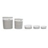 Set of Baskets DKD Home Decor White Grey wicker 51 x 37 x 56 cm 52 x 38 x 57 cm (5 Pieces)