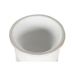 Planter Home ESPRIT White Fibreglass Face 35 x 35 x 93 cm