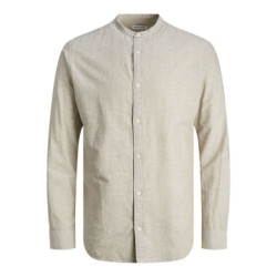 Men’s Long Sleeve Shirt Jack & Jones BLEND BAND 12248581 Beige