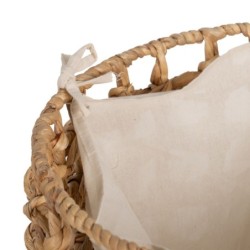 Set of Baskets Beige Cream Natural Fibre 45 x 45 x 45 cm (3 Units)