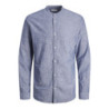 Men’s Long Sleeve Shirt Jack & Jones JJELINEN BLEND BAND 12248581 Blue