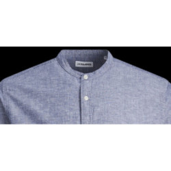 Men’s Long Sleeve Shirt Jack & Jones JJELINEN BLEND BAND 12248581 Blue