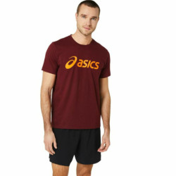 Men’s Short Sleeve T-Shirt Asics  ASICS Big Logo Dark Red