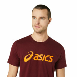 Men’s Short Sleeve T-Shirt Asics  ASICS Big Logo Dark Red