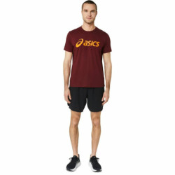 Men’s Short Sleeve T-Shirt Asics  ASICS Big Logo Dark Red