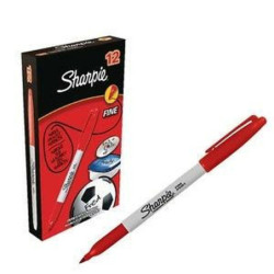 Permanent marker Sharpie Fine Point Red (12 Units)