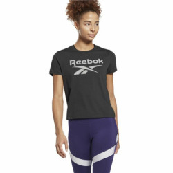 Women’s Short Sleeve T-Shirt Reebok Workout Ready Supremium Black