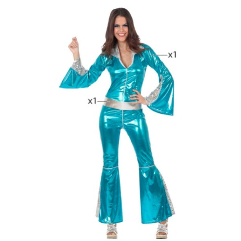 Costume for Adults Disco Blue