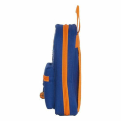 Backpack Pencil Case Valencia Basket M747 Blue Orange 12 x 23 x 5 cm (33 Pieces)