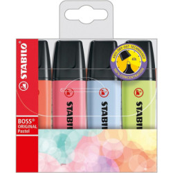 Fluorescent Marker Set Stabilo Boss Pastel Multicolour (5 Units)