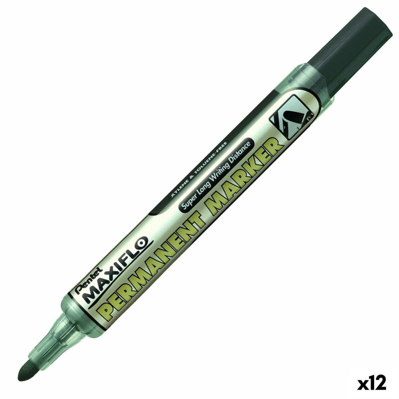 Permanent marker Pentel Maxiflo NLF50 Black (12 Units)