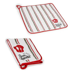 Kitchen Cloth Red White (12 Units)