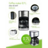 Drip Coffee Machine Adler AD 4407 550 W 700 ml