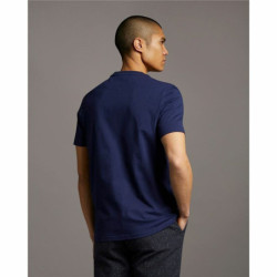 Men’s Short Sleeve T-Shirt Lyle & Scott V1-Plain  Navy Blue Men