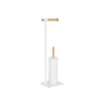 Toilet Roll Holder Home ESPRIT White Natural Metal Bamboo 22 x 16 x 68 cm