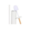 Toilet Roll Holder Home ESPRIT White Natural Metal Bamboo 22 x 16 x 68 cm