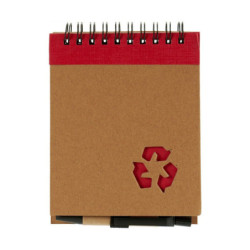 Spiral Notebook with Pen Recycled cardboard 1 x 10 x 13 cm (24 Units)