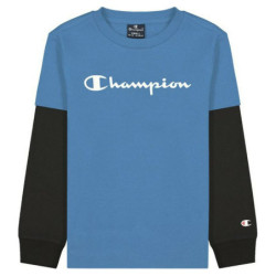 Child's Short Sleeve T-Shirt Champion Two Sleeves Blue