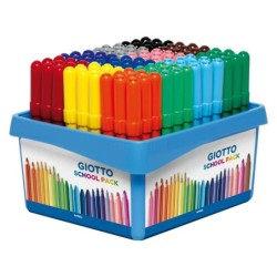 Set of Felt Tip Pens Giotto Turbo Maxi School Multicolour (4 Units)