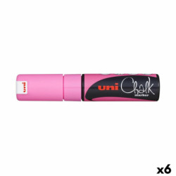 Liquid chalk marker Uni-Ball PWE-8K Pink (6 Pieces) (6 Units)