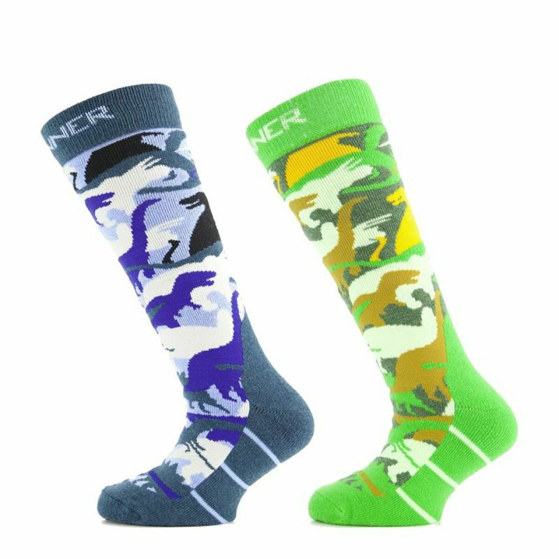 Sports Socks Sinner Dino Blue Green Children's 2 Units Ski